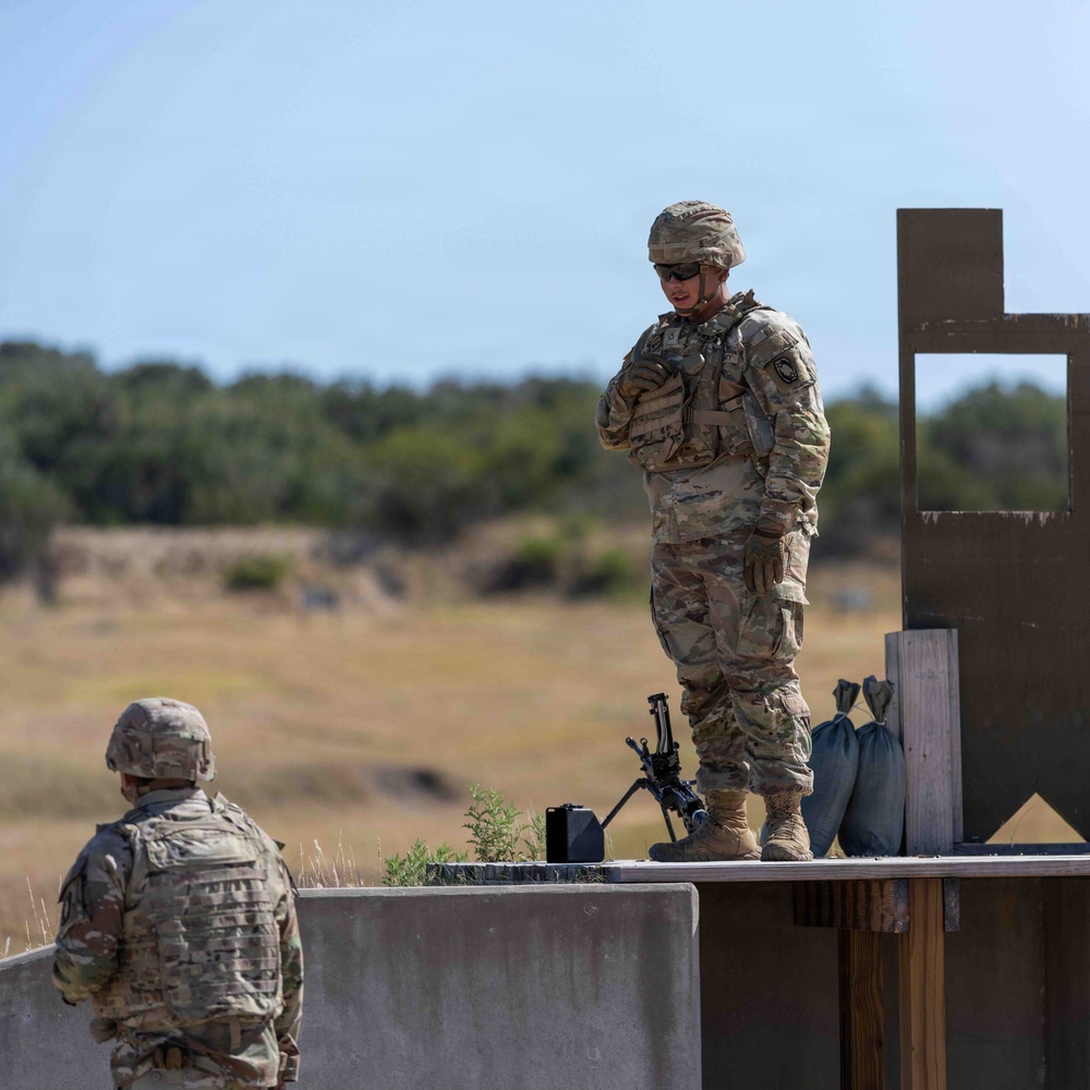 1-62 ADA Soldiers conduct M249 range training at Fort Hood