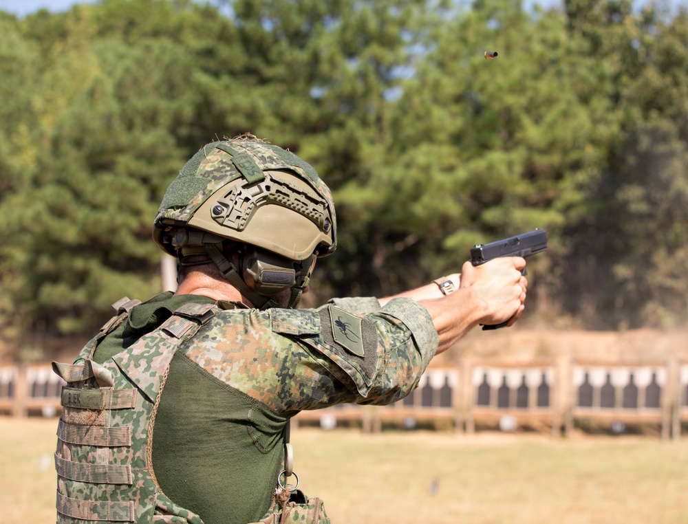 Competitors Take on Pistol 4 Stage During Machine Gun Championship