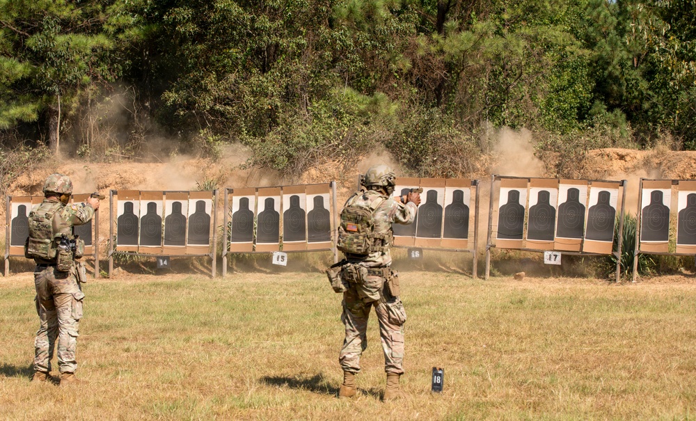 Competitors Take on Pistol 4 Stage During Machine Gun Championship