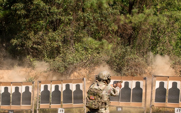 Competitors Take on Pistol 4 Stage During Machine Gun Championship