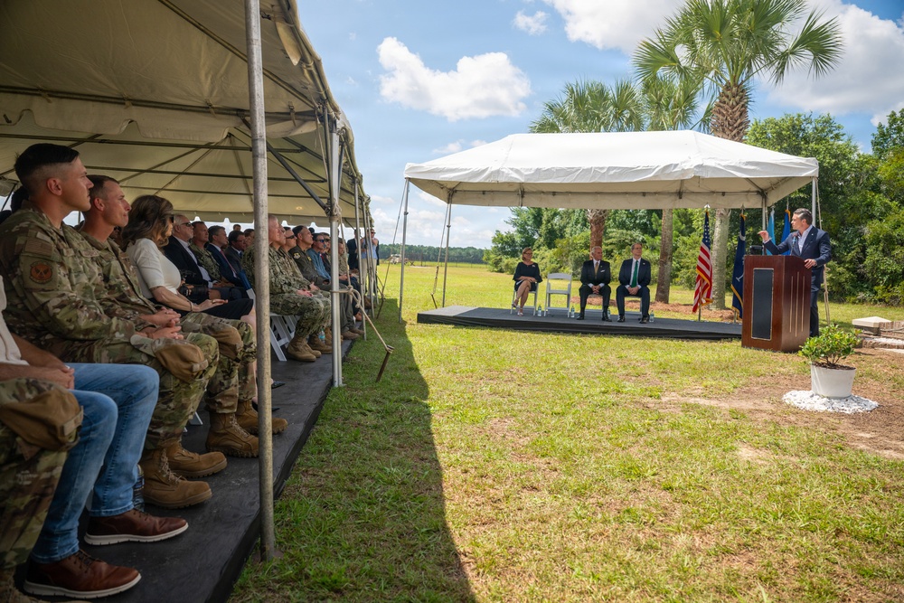 Secretary of War Pete Hegseth attends the base renaming from Joint Base Charleston to Joint Base Lindsey Graham in Charleston, SC