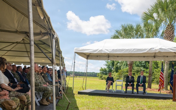 Secretary of War Pete Hegseth attends the base renaming from Joint Base Charleston to Joint Base Lindsey Graham in Charleston, SC
