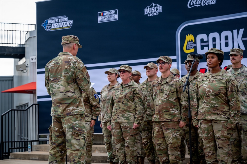 Nordhaus represents National Guard at NASCAR Cook Out 400