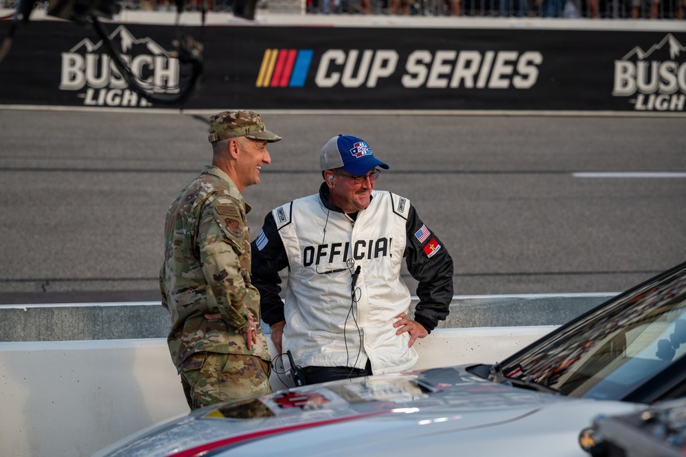 Nordhaus represents National Guard at NASCAR Cook Out 400