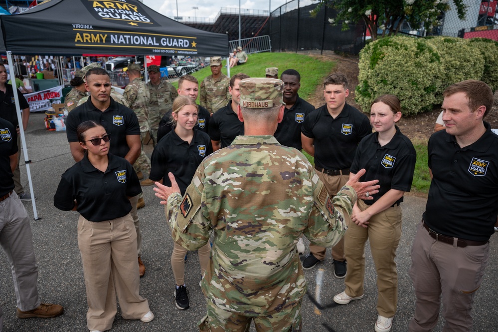 Nordhaus represents National Guard at NASCAR Cook Out 400