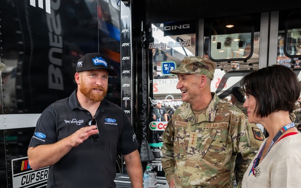 Nordhaus represents National Guard at NASCAR Cook Out 400