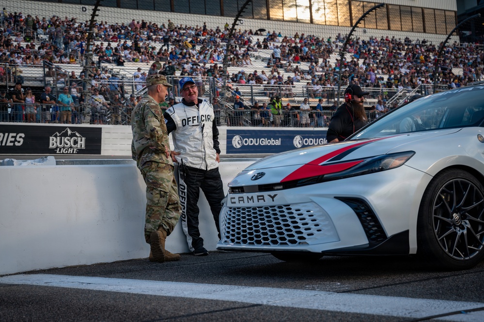 Nordhaus represents National Guard at NASCAR Cook Out 400