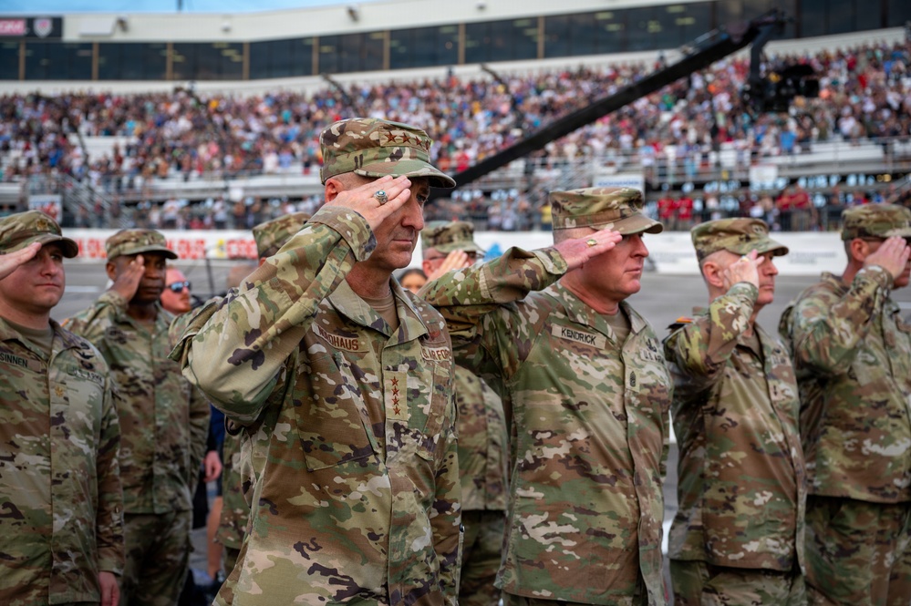 Nordhaus represents National Guard at NASCAR Cook Out 400