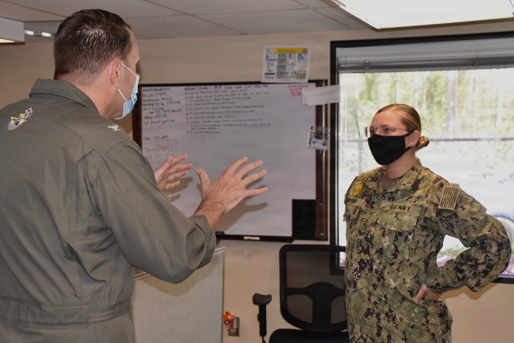 NAS Jacksonville Commanding Officer surprised Sailors today by promoting them through the Meritorious Advancement Program