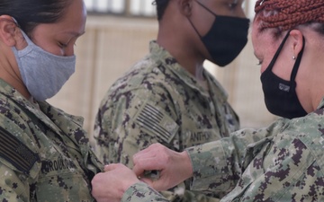 NAS Jacksonville Commanding Officer surprised Sailors today by promoting them through the Meritorious Advancement Program