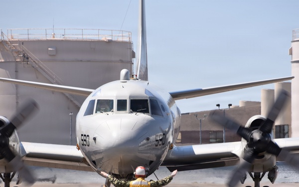 NAS Jacksonville Commanding Officer Capt. Brian Weiss flew his last flights in the MH-60R and the P-3C Orion