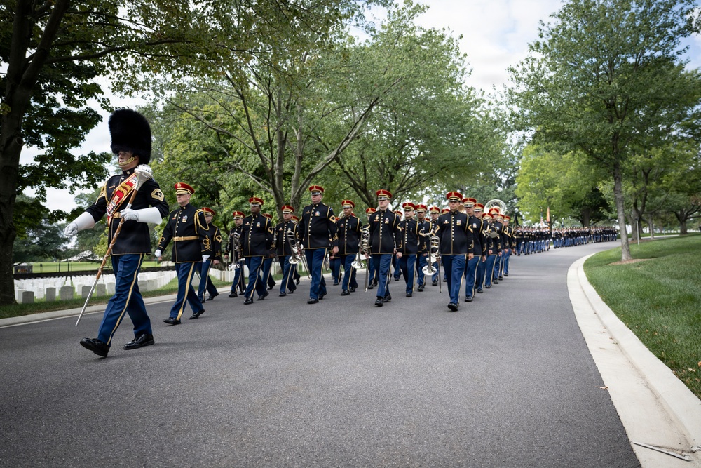 Full Military Funeral Honors with Escort are Conducted for U.S. Army Gen. David Maddox in Section 34