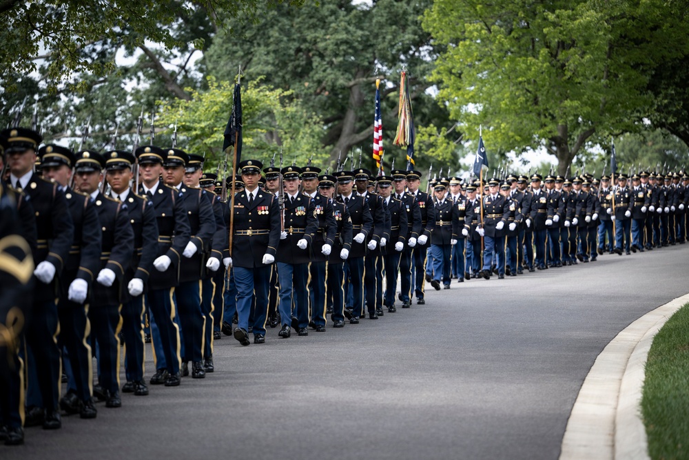 Full Military Funeral Honors with Escort are Conducted for U.S. Army Gen. David Maddox in Section 34