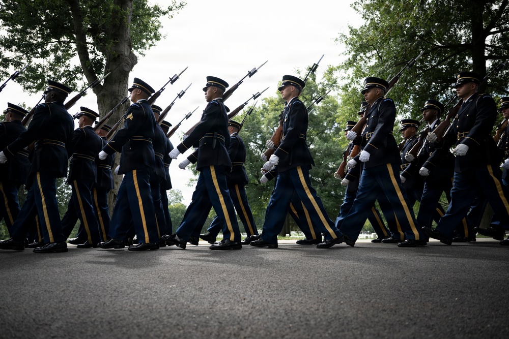 Full Military Funeral Honors with Escort are Conducted for U.S. Army Gen. David Maddox in Section 34