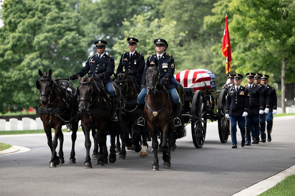Full Military Funeral Honors with Escort are Conducted for U.S. Army Gen. David Maddox in Section 34