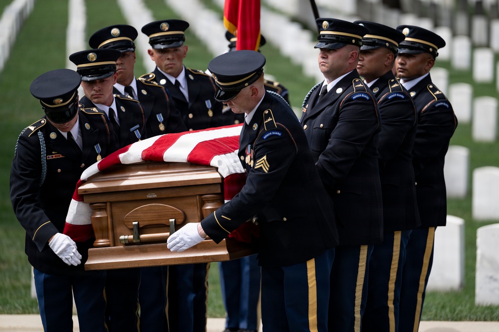 Full Military Funeral Honors with Escort are Conducted for U.S. Army Gen. David Maddox in Section 34