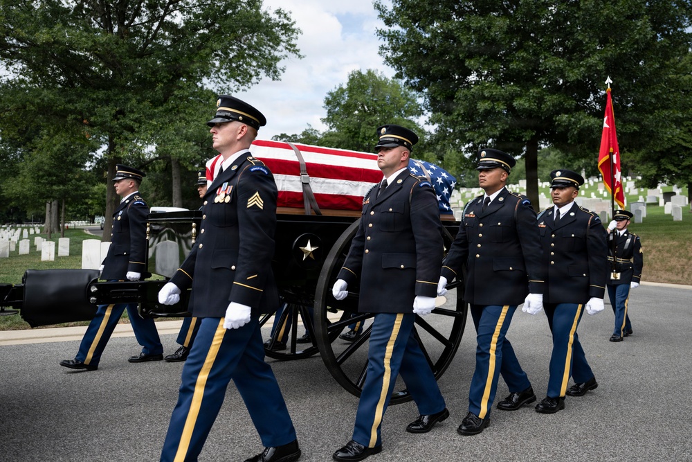 Full Military Funeral Honors with Escort are Conducted for U.S. Army Gen. David Maddox in Section 34