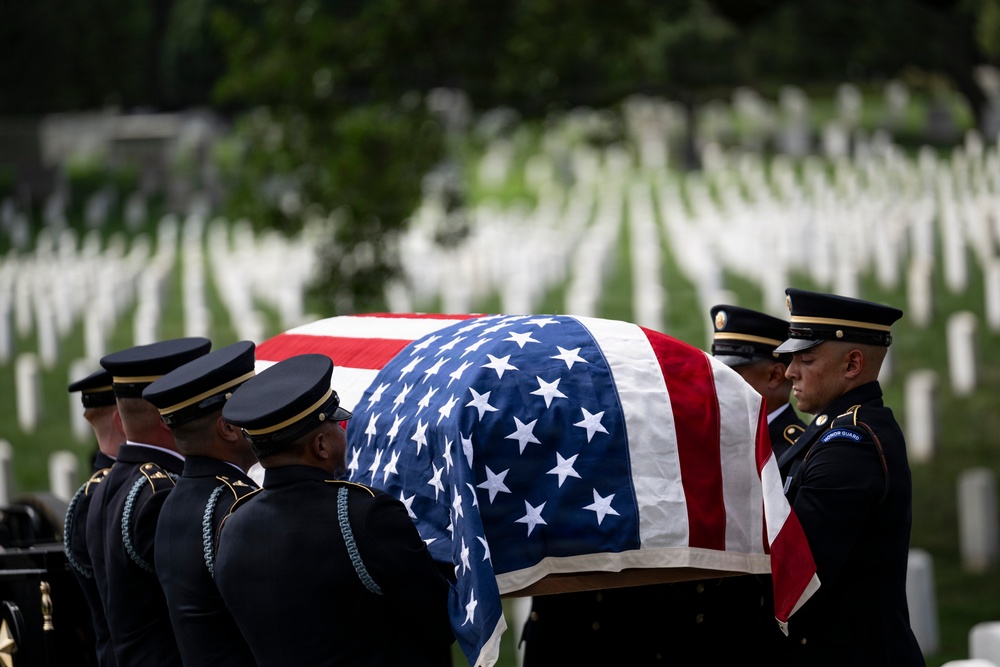 Full Military Funeral Honors with Escort are Conducted for U.S. Army Gen. David Maddox in Section 34