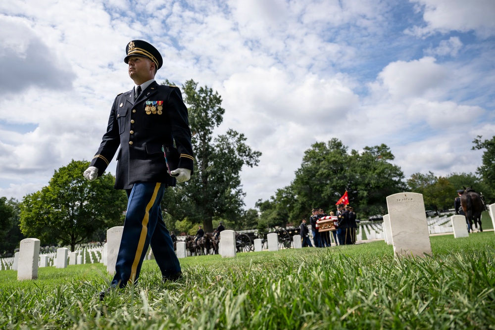Full Military Funeral Honors with Escort are Conducted for U.S. Army Gen. David Maddox in Section 34