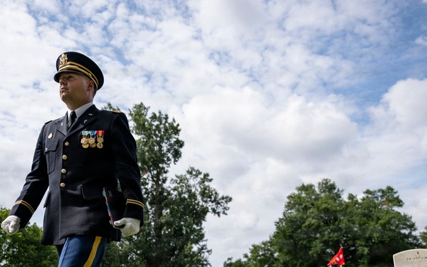 Full Military Funeral Honors with Escort are Conducted for U.S. Army Gen. David Maddox in Section 34