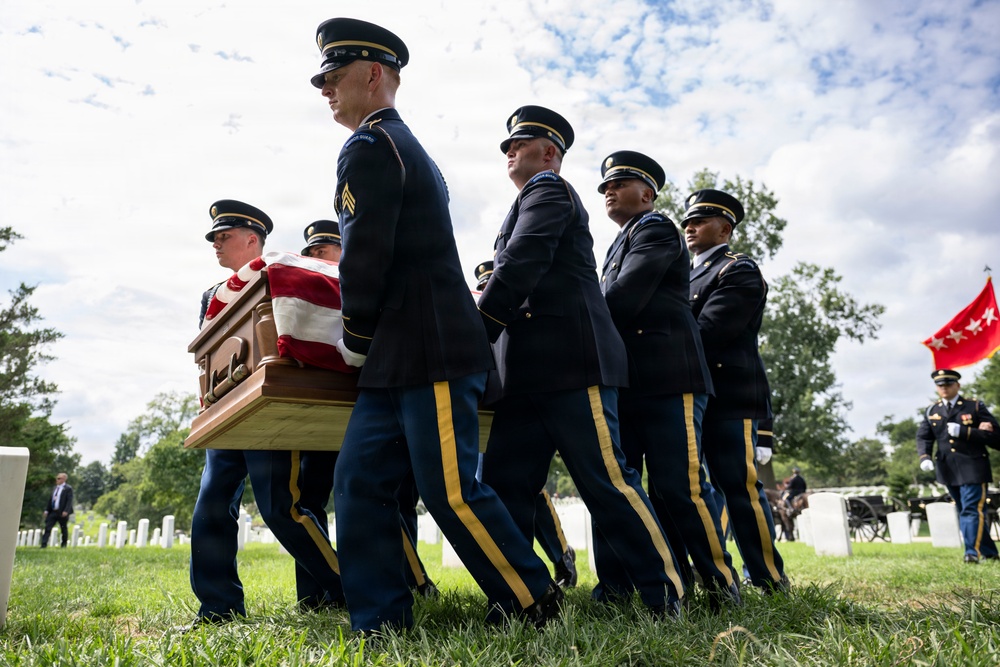 Full Military Funeral Honors with Escort are Conducted for U.S. Army Gen. David Maddox in Section 34