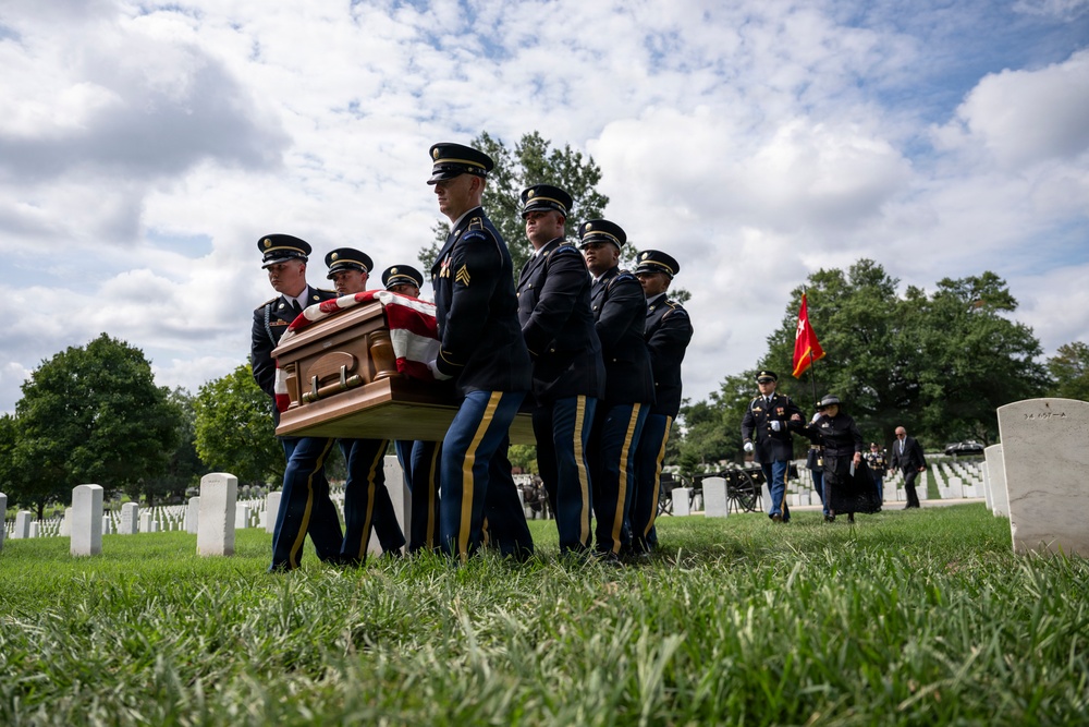 Full Military Funeral Honors with Escort are Conducted for U.S. Army Gen. David Maddox in Section 34