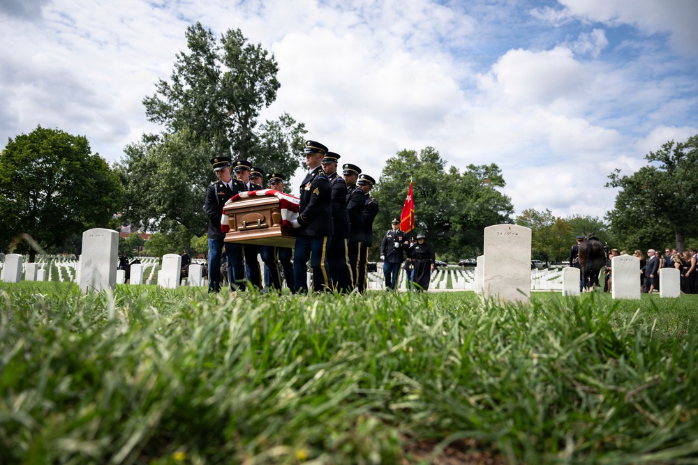 Full Military Funeral Honors with Escort are Conducted for U.S. Army Gen. David Maddox in Section 34