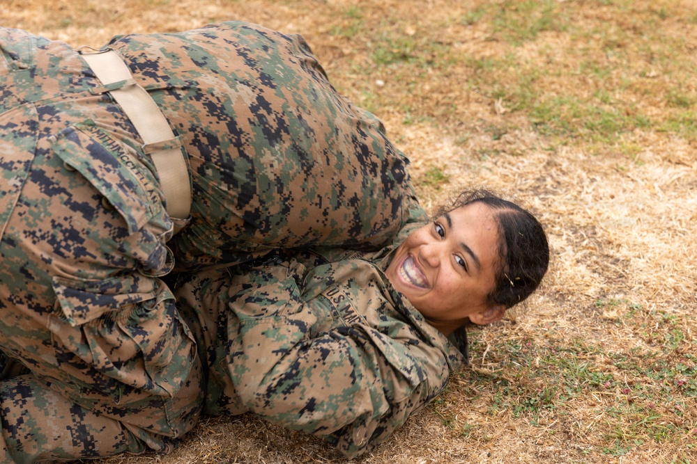 HQ Bn., 1st MARDIV participate in MCMAP event after conditioning hike