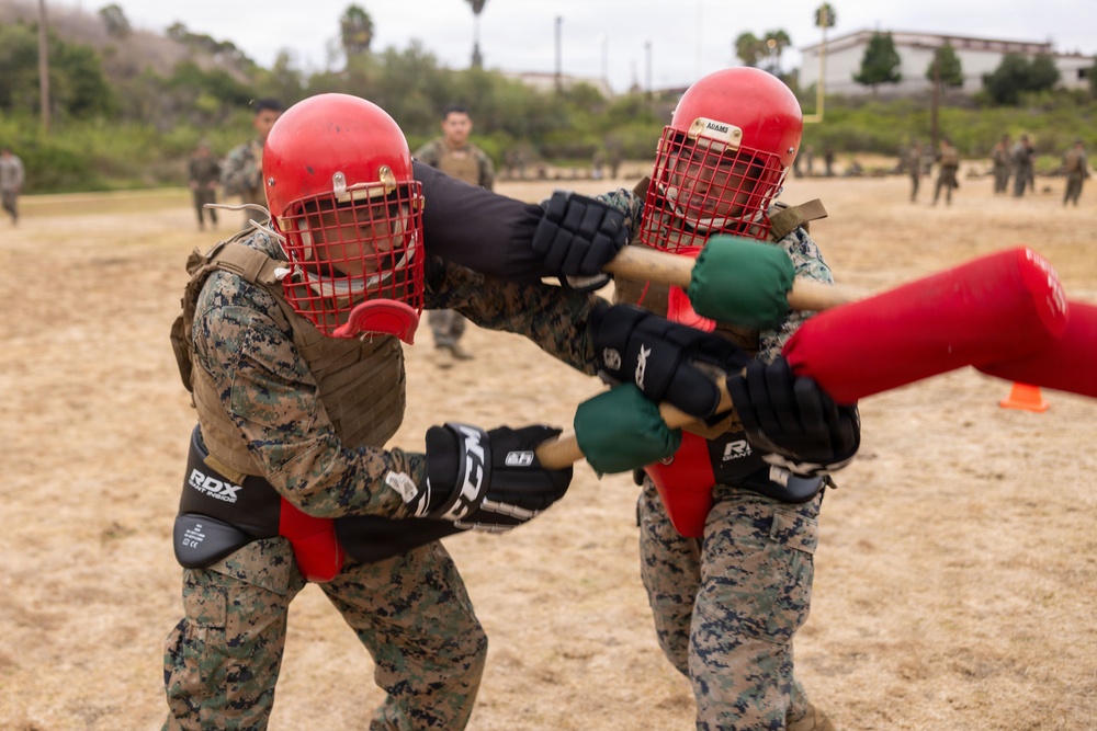 HQ Bn., 1st MARDIV participate in MCMAP event after conditioning hike