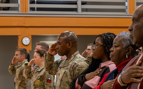 Soldiers Salute during National Anthem
