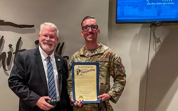 The City of Wichita Falls Honors 82nd SFS MWD Kevin for His Dedicated Service