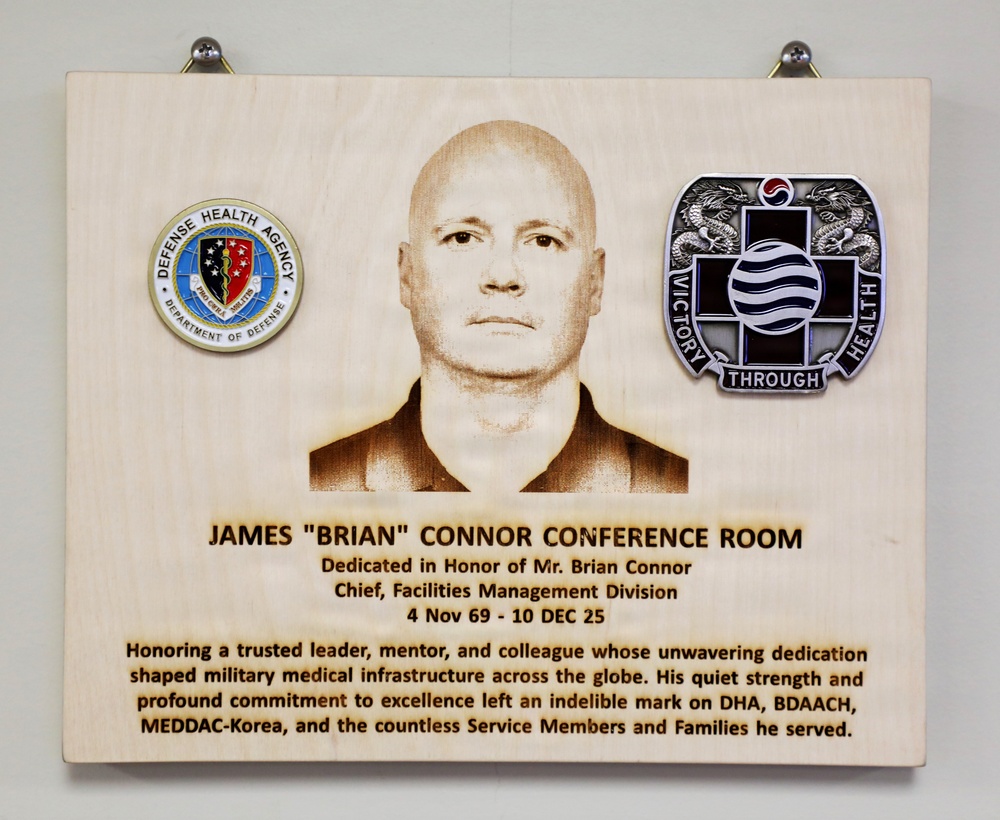 BDAACH dedicates conference room in memory of facilities leader James Brian Connor