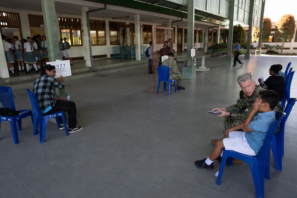 Pacific Partnership 2026 provides vision screenings at São Carlos Borromeu Manleuana School in Dili, Timor-Leste