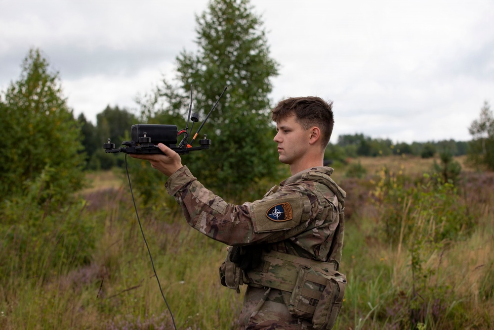 Joint training in Poland: 2-37 AR flies drones for Romanian soldiers to track in anti-UAS exercise