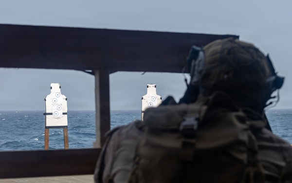 U.S. Marines Conduct Marksmanship Training Aboard USS Boxer