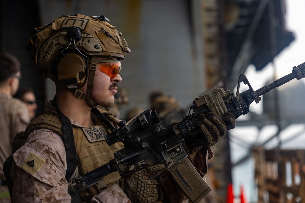 U.S. Marines Conduct Marksmanship Training Aboard USS Boxer