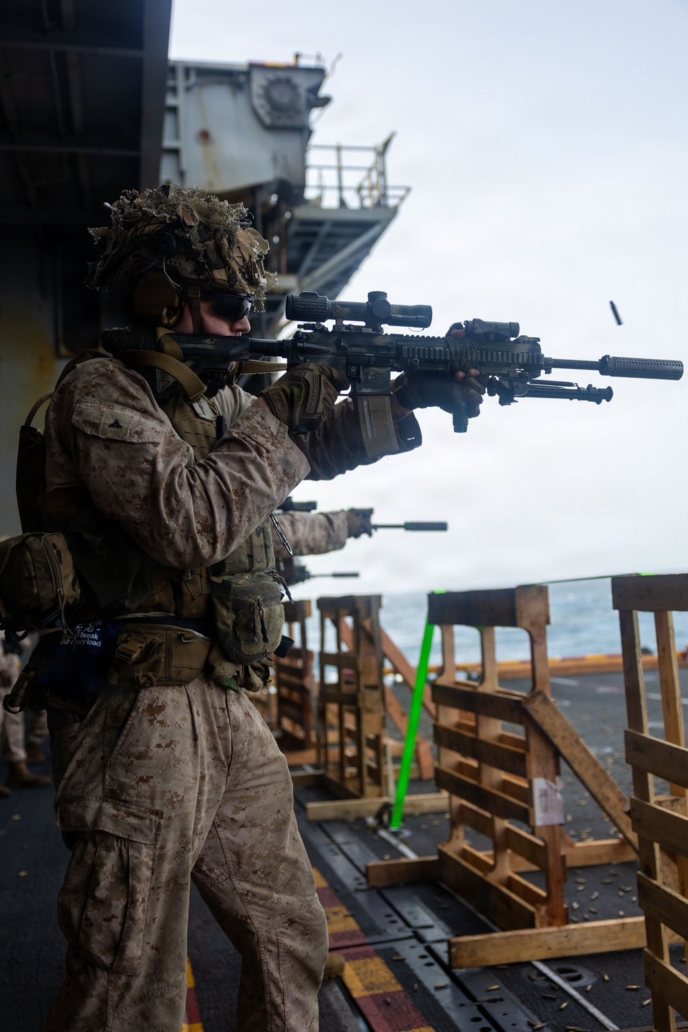 U.S. Marines Conduct Marksmanship Training Aboard USS Boxer