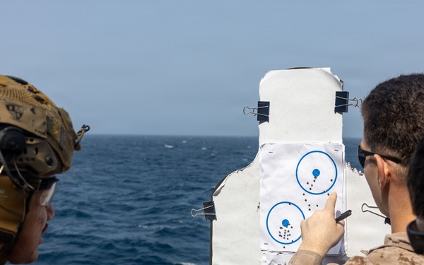 U.S. Marines Conduct Marksmanship Training Aboard USS Boxer
