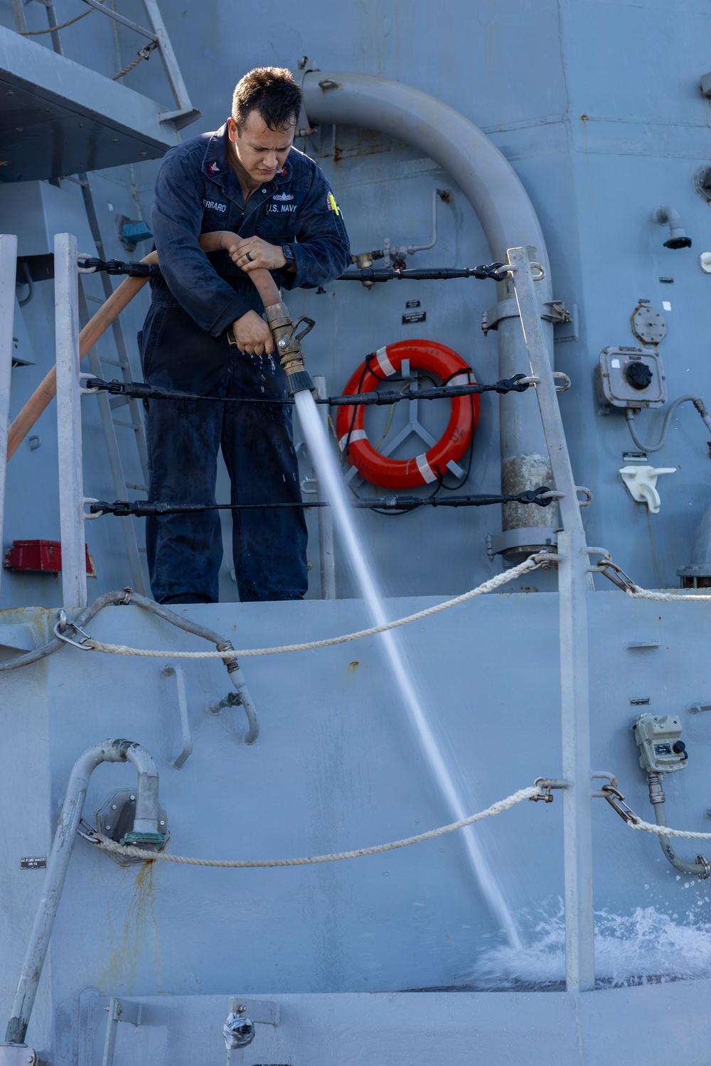 DDG 117 Cleans The Ship During FWWD
