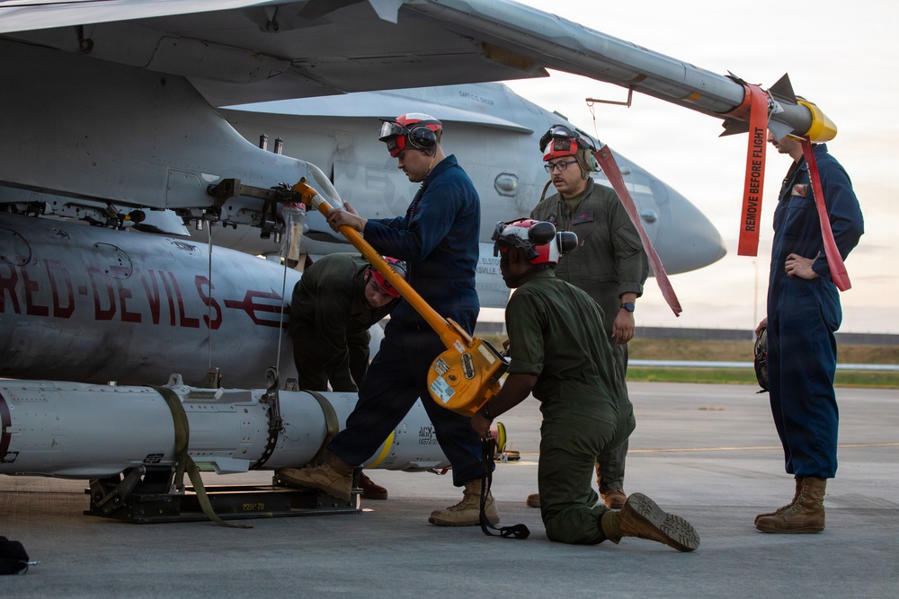 VMFA-232 F/A-18s take to the skies for final exercise