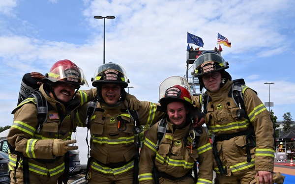 U.S. Military Firefighters Pose at International Fire Competition in Germany