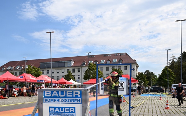 Firefighters Compete in Hose Handling Challenge at Bauer Kompressoren-Sponsored Fire Competition, Germany