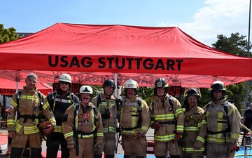 USAG Stuttgart Firefighters Pose at Competition Event, Stuttgart, Germany