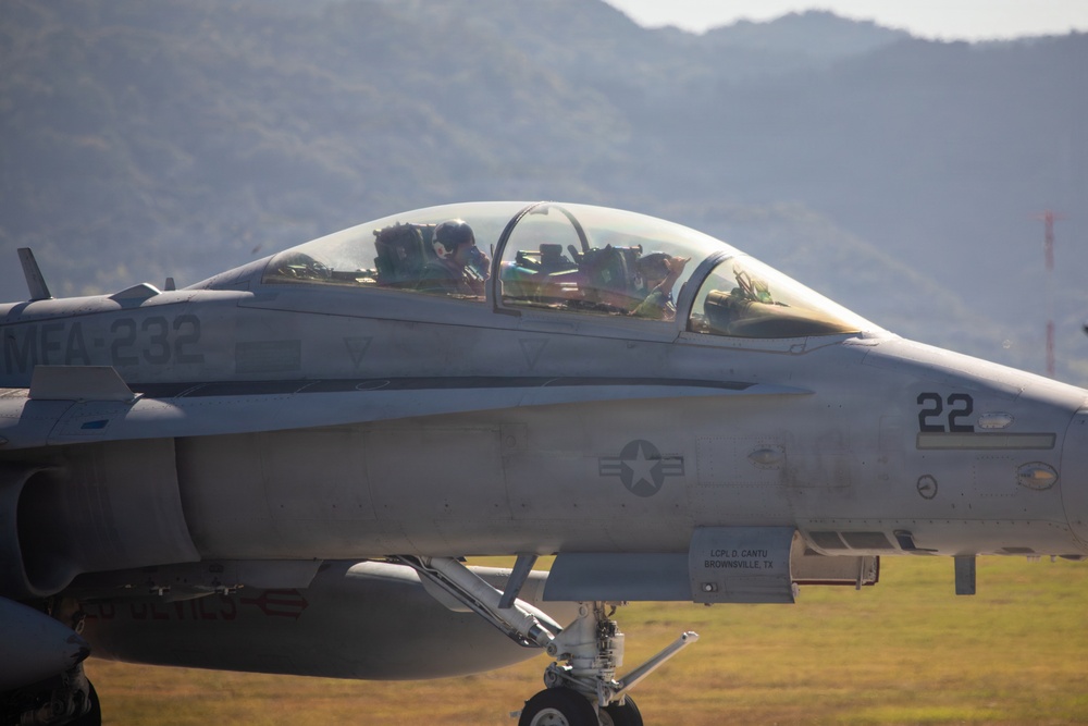VMFA-232 F/A-18s take to the skies for final exercise