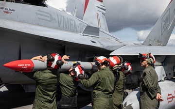 VMFA-232 F/A-18s take to the skies for harpoon exercise