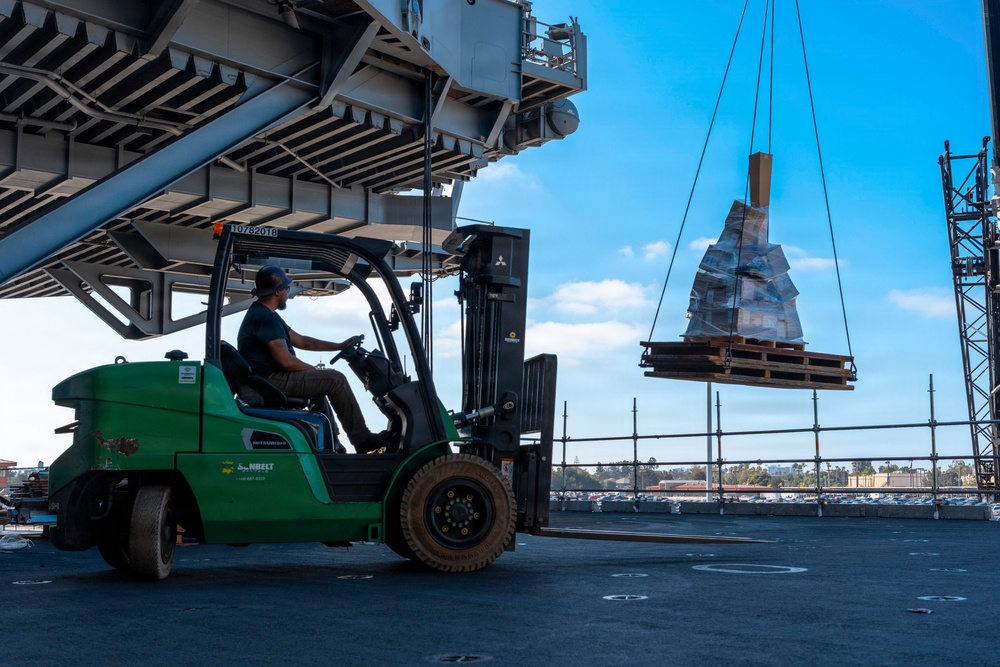 USS Theodore Roosevelt Brings on Stores