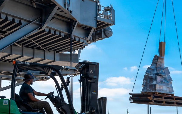 USS Theodore Roosevelt Brings on Stores