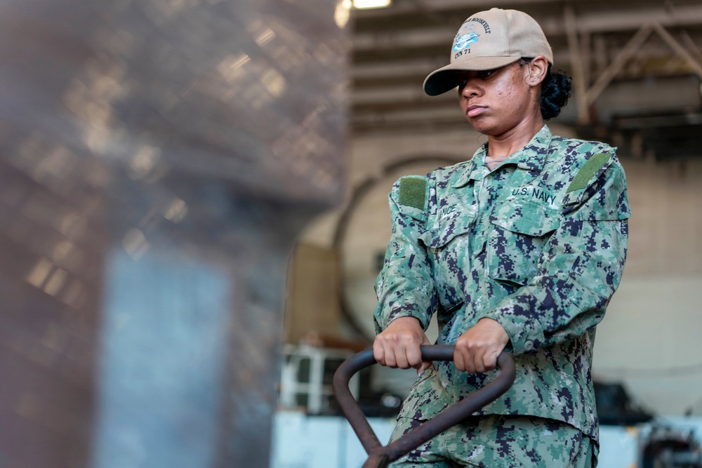 USS Theodore Roosevelt Brings on Stores