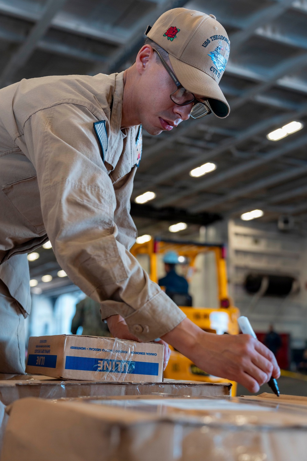 USS Theodore Roosevelt Brings on Stores