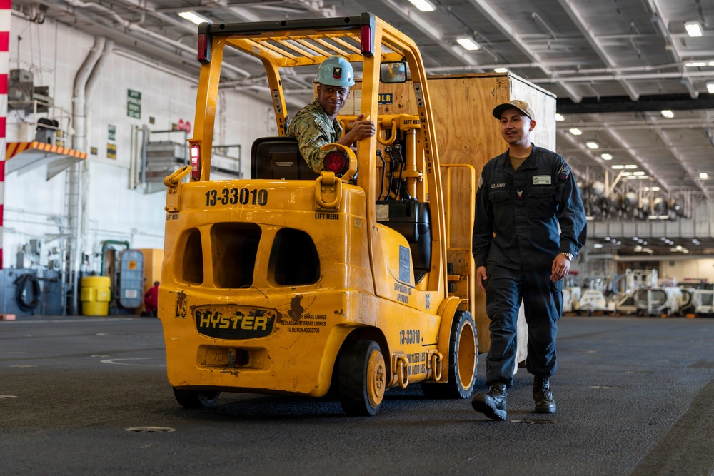 USS Theodore Roosevelt Brings on Stores